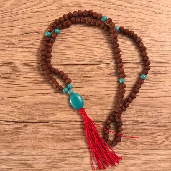 The Dharma Shop Other - Raktu and Turquoise 108 Bead Mala